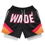 Двойные баскетбольные шорты WADE Black Orange Red